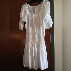 NWOT/ NY & CO. white short sleeve boho mini dress